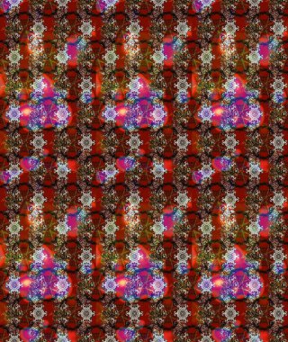 Küçük çiçekteki sevimli çiçek deseni. Robot resim. Raster illüstrasyonu.