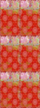 Çizim çiçek deseni duvar kağıdı, web sitesi arka planı, ambalaj kağıdı, davetiye, broşür, afiş veya web sitesi için kullanılabilir. Parlak elementlerin. El çizimi Raster illüstrasyonu.