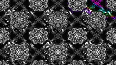 Raster düz çiçek çizim deseni. Siyah renkli çiçekler. Tasarım hediye paketi, tebrik kartları, posterler ve afiş tasarımı.