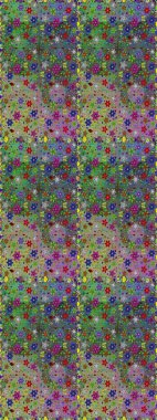 Yeşil ve nötr renklerde çiçekler. Tropik, dikişsiz çiçek deseni. Raster illüstrasyonu.