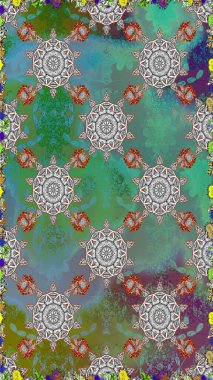 Küçük çiçekteki sevimli çiçek deseni. Raster illüstrasyonu. Modaya uygun kumaş deseni. Kusursuz Tony kumaş deseni.