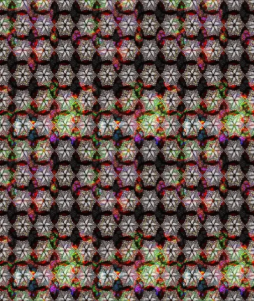 Raster illüstrasyonundaki çiçek desenli çizim. Siyah renkte çiçekler.