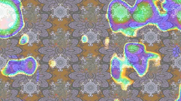 Sanat, çiçek tarzına ilham verir ve arka plan bırakır. Raster deseni. Gri el çizimi desen. Karalama çiçekleri çizim deseni.