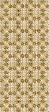 Damask arkaplanı tekerrür ediyor. Bej, nötr ve kahverengi renklerde altın element. Antika altın tekrarlanabilir duvar kağıdı. Barok tarzında altın çiçek süsü..