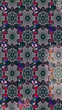 Renkli unsurlarla hareketli arka plan görüntüleri. Çiçekler. Eski model. Bayrak tarzı. Video kaydı. Şablon. Döngü. Kusursuz.. 