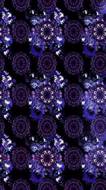 Renkli unsurlarla hareketli arka plan görüntüleri. Çiçekler. Eski model. Bayrak tarzı. Video kaydı. Şablon. Döngü. Kusursuz.. 