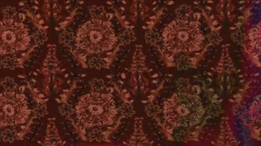 Renkli unsurlarla hareketli arka plan görüntüleri. Çiçekler. Eski model. Bayrak tarzı. Video kaydı. Şablon. Döngü. Kusursuz.. 