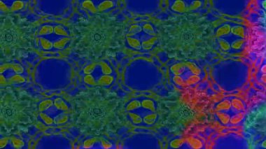 Renkli unsurlarla hareketli arka plan görüntüleri. Çiçekler. Eski model. Bayrak tarzı. Video kaydı. Şablon. Döngü. Kusursuz.. 