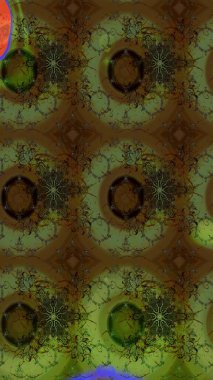 Vadinin çiçekleri kahverengi renklerde. Çiçeksel çizim kalıbının çizimi.