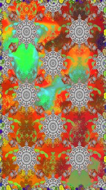 Eskiz tarzı gri renkte. Raster illüstrasyonu. El yapımı çiçek ve bitki koleksiyonu. Şirin karalama çiçekleri olan kusursuz çiçek desenleri. Raster illüstrasyonu.