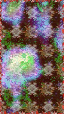 Kahverengi ve nötr renklerde çiçekler. Küçük çiçekte sevimli çiçek deseni var..