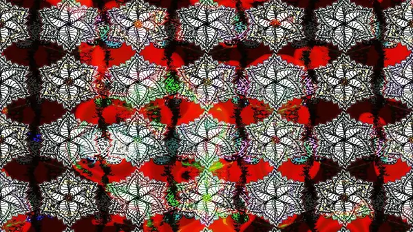 Eski usul. Eskiz geçmişi. Raster illüstrasyonu. Renkli desenli eskiz deseni, siyah çiçekler ve dekoratif elementlerle. Kumaş, tekstil ve duvar kağıdı baskısı için..