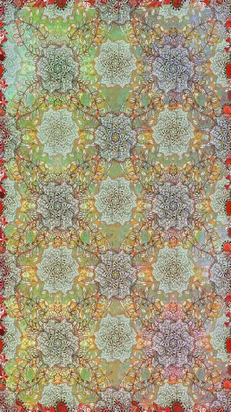 Suluboya etkisi. Organik elementler. Botanik kusursuz desen. Raster deseni.