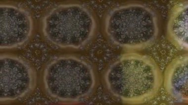 Renkli unsurlarla hareketli arka plan görüntüleri. Çiçekler. Eski model. Bayrak tarzı. Video kaydı. Şablon. Döngü. Kusursuz.. 