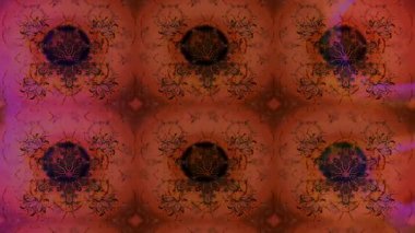 Renkli unsurlarla hareketli arka plan görüntüleri. Çiçekler. Eski model. Bayrak tarzı. Video kaydı. Şablon. Döngü. Kusursuz.. 