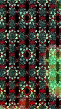 Renkli unsurlarla hareketli arka plan görüntüleri. Çiçekler. Eski model. Bayrak tarzı. Video kaydı. Şablon. Döngü. Kusursuz.. 