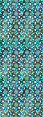 Moda baskıları için zarif bir şablon. Parlak renkli çiçekleri ve mavi yaprakları olan harika bir çiçek deseni. Modern çiçek arkaplanı. Halk stili.