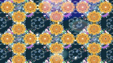 Suluboya etkisi. Botanik çizim kalıbı. Raster deseni. Organik elementler.