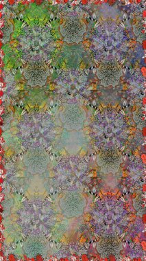 Yumuşak, yaz çiçekli arka plan. Çiçekli karalama şeklinde Raster çiçek deseni. Gri ve nötr renkte çiçekler.