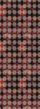 Eskiz tarzı siyah renkler. Raster illüstrasyonu. Şirin karalamalı çiçek desenli çizim. El yapımı çiçek ve bitki koleksiyonu. Raster illüstrasyonu.