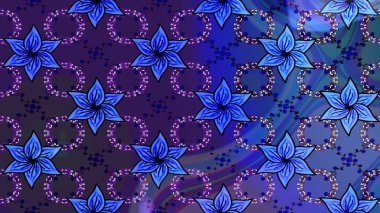 Mor renkli etnik çiçeklerle zarif bir eskiz şekli. Raster Çiçek İllüstrasyonu güzel tekstil..