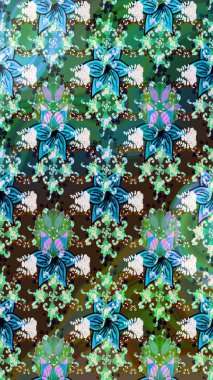 Tomurcukları papatya çiçekleri olan sevimli bir çiçek deseni. Raster illüstrasyonu. Kumaş, tekstil, duvar kağıdı baskısı için. Eski usul. Eskiz geçmişi. Miles Fleur, dandik süs.