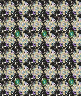 Küçük çiçekli şirin bir desen. Çiçek ve yapraklı çiçek deseni. Raster illüstrasyonu.