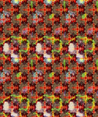 Çiçek izi. Suluboya çizim kalıbı. Suluboya tarzında kırmızı renkte çiçekler.