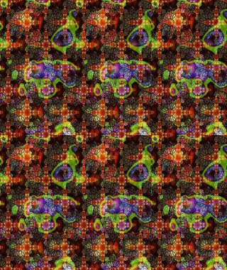 Kahverengi renkli çiçekler. Raster illüstrasyonunda çiçek deseni çizimi.