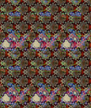 Modaya uygun kumaş deseni. Tony 'nin kumaş kalıbını çiz. Raster illüstrasyonu. Küçük çiçekte sevimli çiçek deseni var..