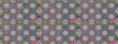 Çiçek ve yapraklı çiçek deseni. Raster illüstrasyonu. Küçük çiçekli şirin desen.