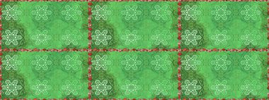 Sevimli çiçek raster deseni. Kusursuz Renksiz Bahar Temalı Kusursuz Arkaplan. Düz Çiçek Elementleri Tasarımı. Yeşil ve nötr renkte çiçekler.