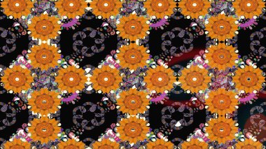 Raster illüstrasyonu. Flower eskiz arka planı. Çiçek deseni. Şatafatlı bahar bahçesi dokusu.