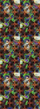 Küçük çiçekteki sevimli çiçek deseni. Raster deseni. Soyut çiçek çizim kalıbı arka planı. Raster illüstrasyonu. Kahverengi renklerde.