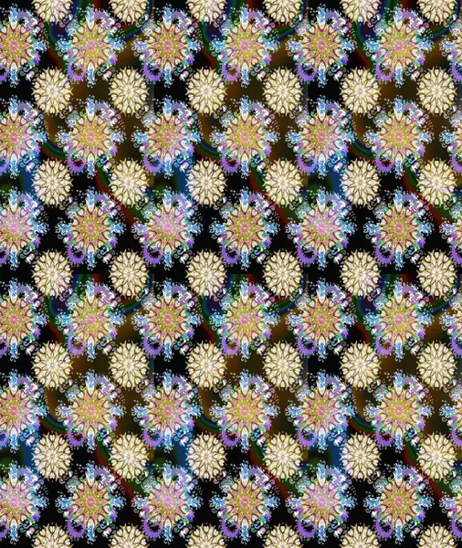 Tarafsız ve kahverengi renklerde güzel çiçeklerle kusursuz desen, suluboya çiçek deseni, duvar kağıdı, kart veya kumaş için fayanslı. Raster..