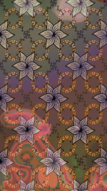 Raster resim. Çiçek desenli çiçek ve yaprakları ile. Sevimli küçük çiçek desenle.