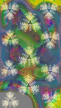 Yumuşak pamuk tasarımı. Yumuşak fayans. Klasik çiçek desenli. Paketleme, tekstil, duvar kâğıdı için çiçek eskizi. Raster taze dokusu.