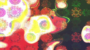 Çiçekli güzel suluboya desen. Raster illüstrasyonu. Pembe renklerde.