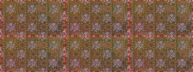 Kahverengi ve bej renkli yapraklı yabani çiçekler. Suluboya, elle çizilmiş. Raster illüstrasyonu. Kusursuz arkaplan deseni.