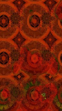 Raster illüstrasyonu. Çiçekli güzel suluboya desen. Kahverengi renklerde.