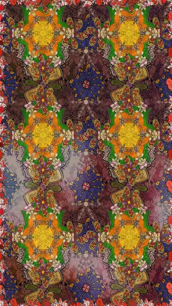 Süslü zentangle çizim dokusu, soyut çiçeklerle süslenmiş. Çiçek deseni duvar kağıdı, desen dolguları ve web sayfası arka planı için kullanılabilir. Şekillendirilmiş çiçekli çizim deseni.