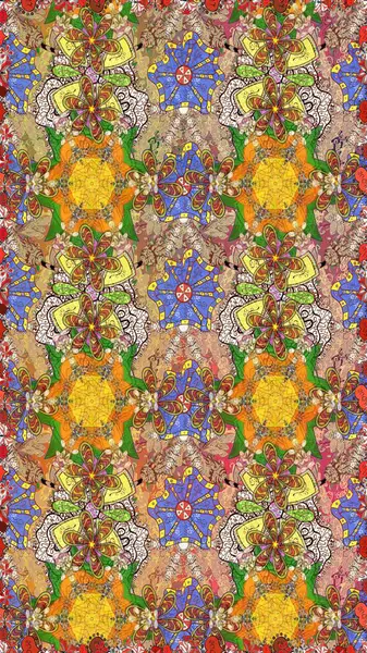 Elle çizilmiş Raster resim. Parlak unsurları. Sorunsuz çiçek deseni-ebilmek var olmak kullanılmış için duvar kağıdı, kağıt, davet, el ilanı, afiş veya Web sitesi kaydırma Web sitesi arka plan.