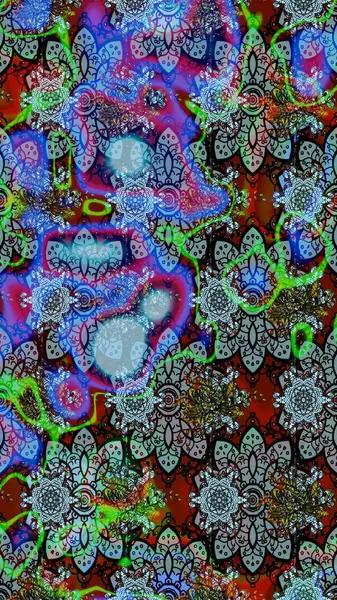 Hoş bir çiçek geçmişi var. Raster illüstrasyonu. Küçük bir çiçekte eskiz deseni. Güzel kumaş deseni.