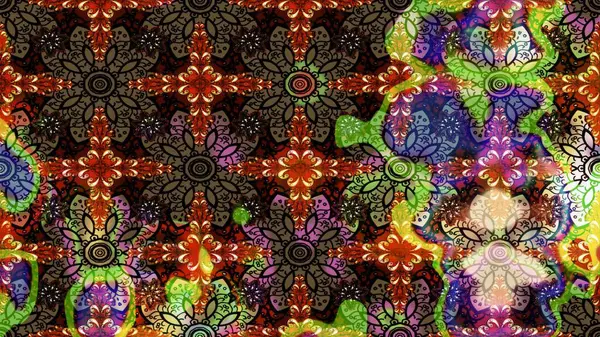 Botanik çizim kalıbı. Suluboya etkisi. Organik elementler. Raster deseni.