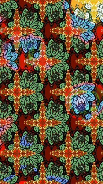 Düz Çiçek Elementleri Tasarımı. Yeşil renkli çiçekler. Renkli Bahar Teması eskiz kalıbı. Çiçek desenli eskiz, yaz çiçekleri..