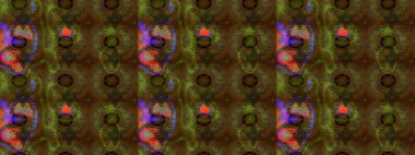 Çiçekli karalama şeklinde Raster çiçek deseni. Raster illüstrasyonu. Yumuşak, bahar çiçekleri kahverengi renklerde.