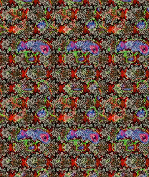 Düz Çiçek Elementleri Tasarımı. Gri renkli çiçekler. Renkli Bahar Teması eskiz kalıbı. Raster illüstrasyonunda çiçek deseni çizimi.