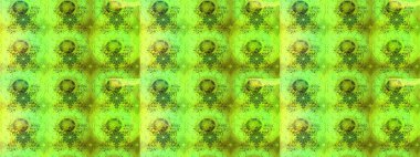 Yumuşak, bahar çiçekli arka plan. Çiçekli karalama şeklinde Raster çiçek deseni. Yeşil renkte çiçekler.