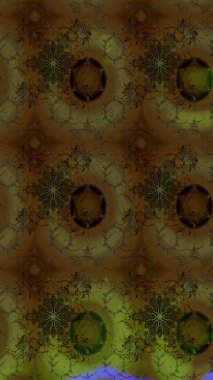 Raster deseni. Bahar çiçekleriyle desen dalla, kahverengi renklerle çiçek siluetiyle.