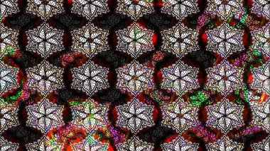 Siyah renkli etnik çiçeklerle süslenmiş zarif bir eskiz şekli. Raster Çiçek İllüstrasyonu güzel tekstil..